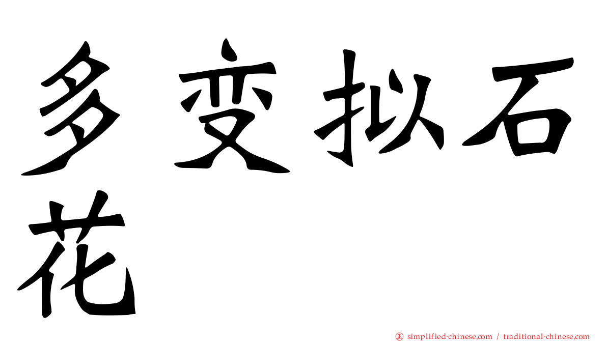 多变拟石花