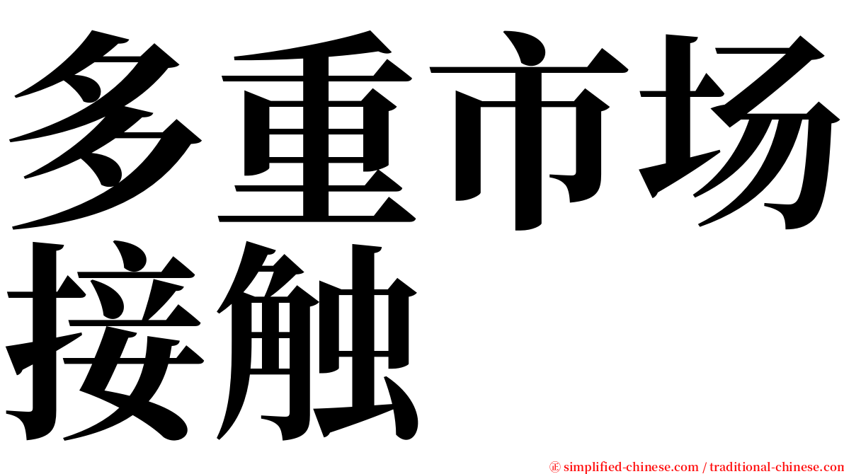 多重市场接触 serif font