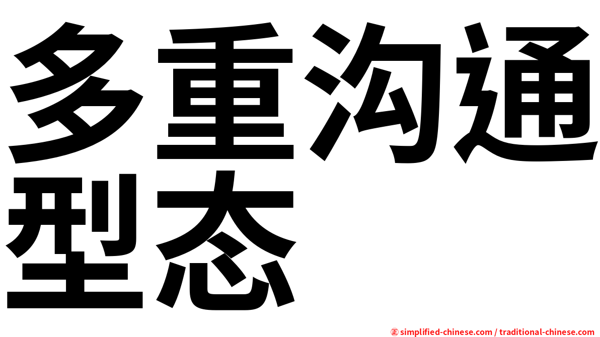 多重沟通型态