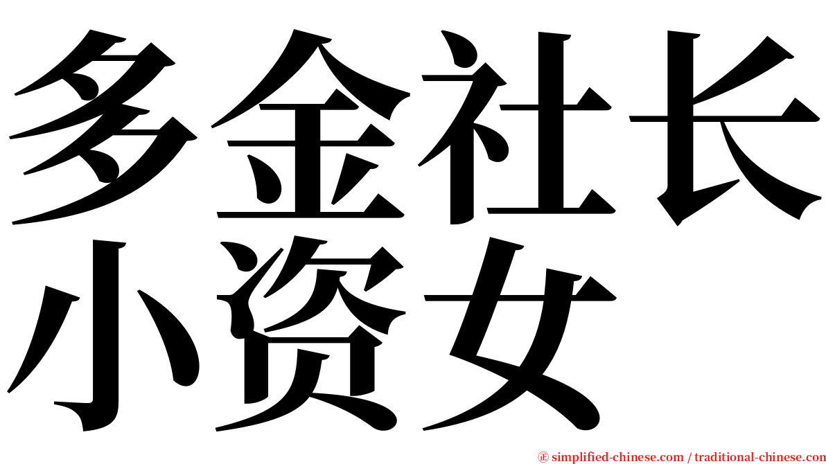 多金社长小资女 serif font