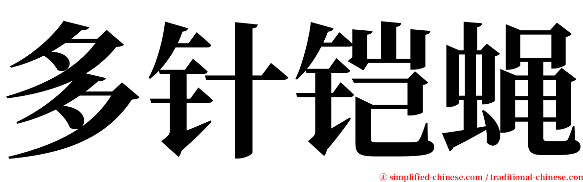 多针铠蝇 serif font