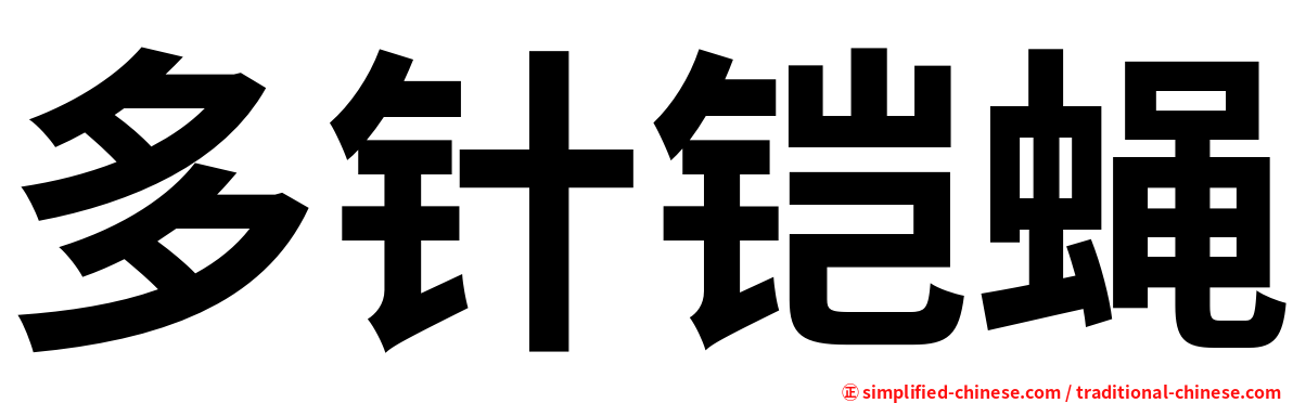多针铠蝇