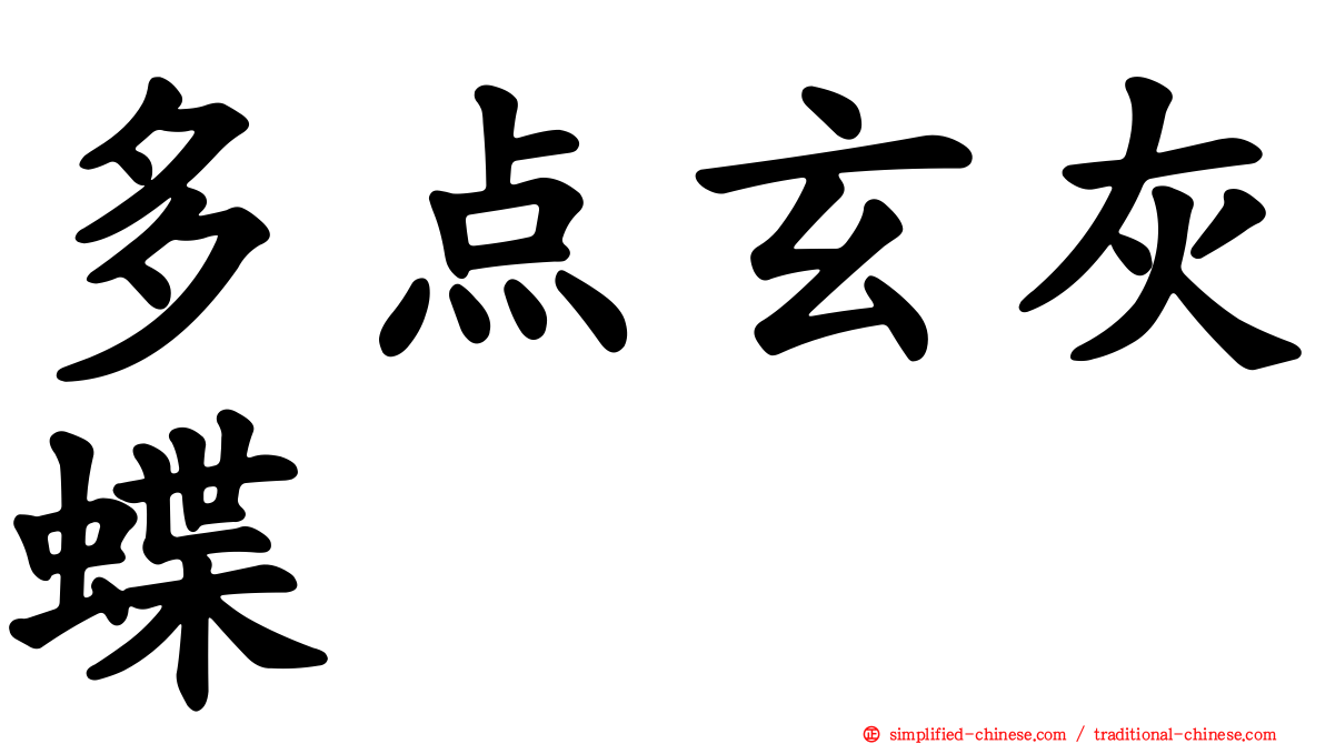 多点玄灰蝶