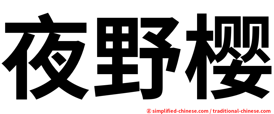 夜野樱