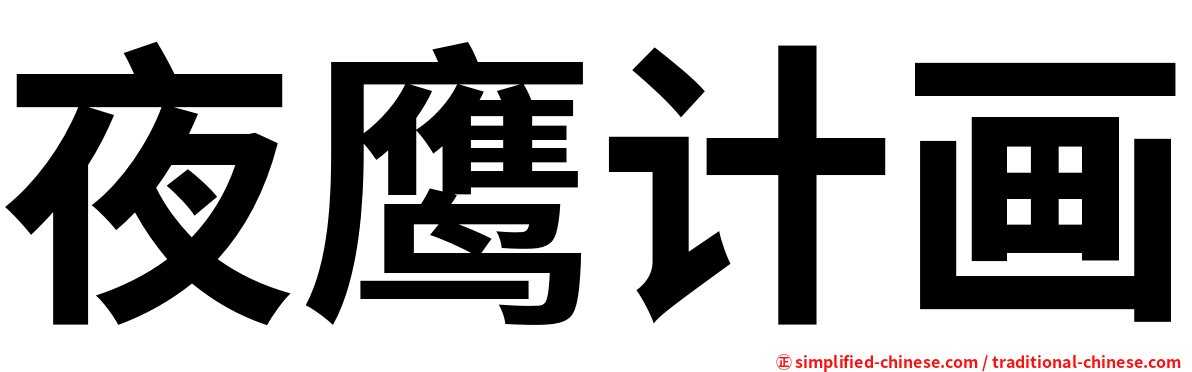 夜鹰计画