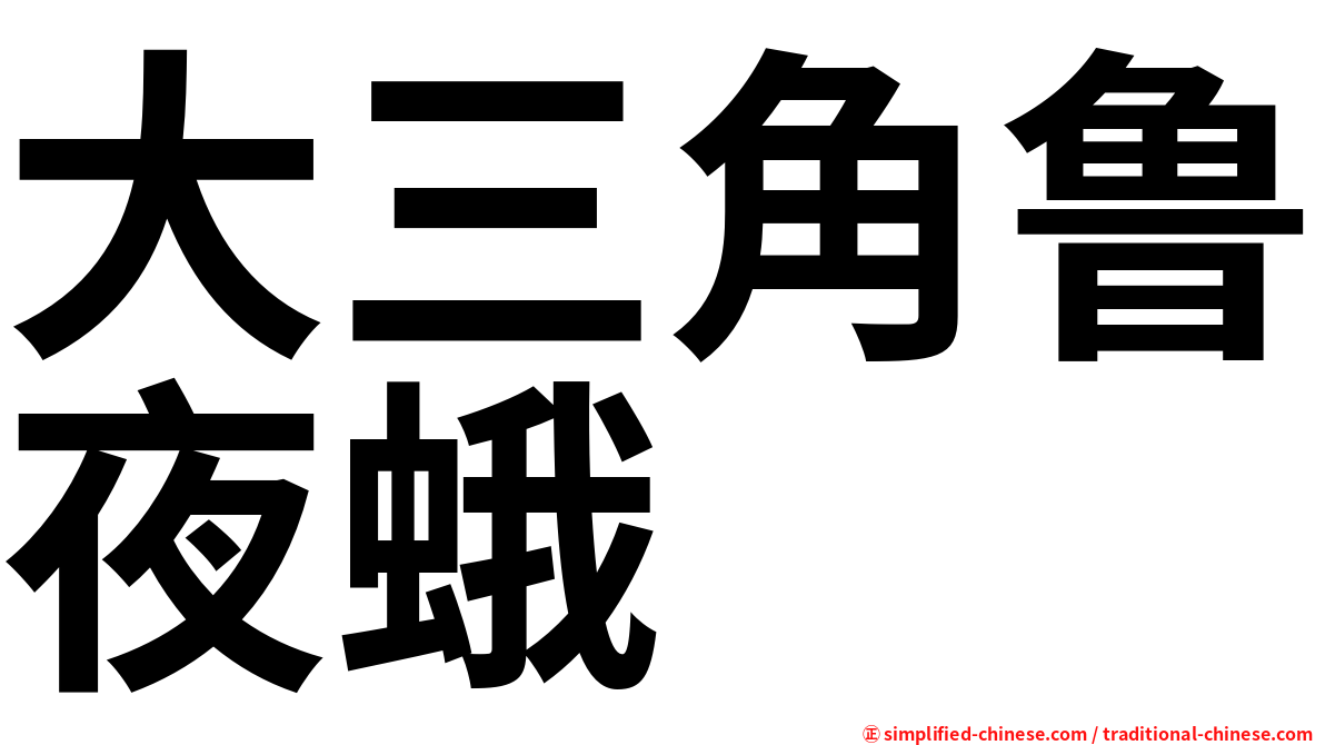 大三角鲁夜蛾