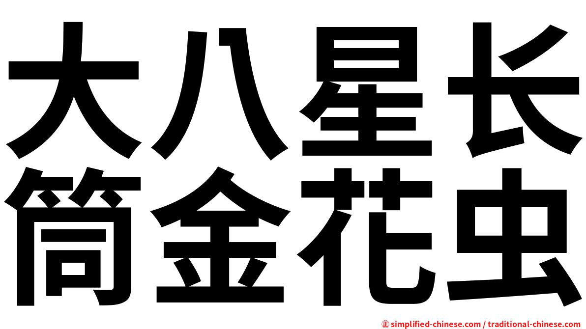 大八星长筒金花虫