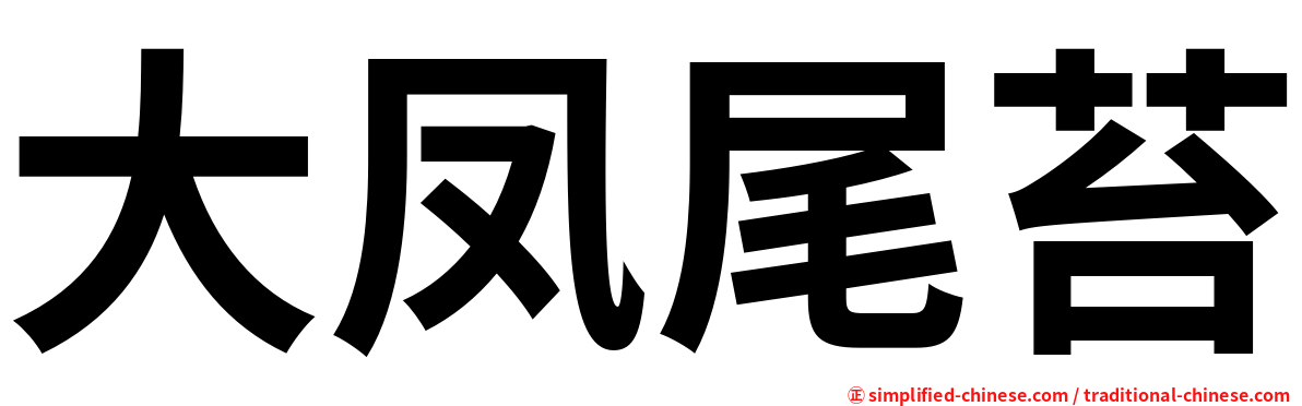 大凤尾苔