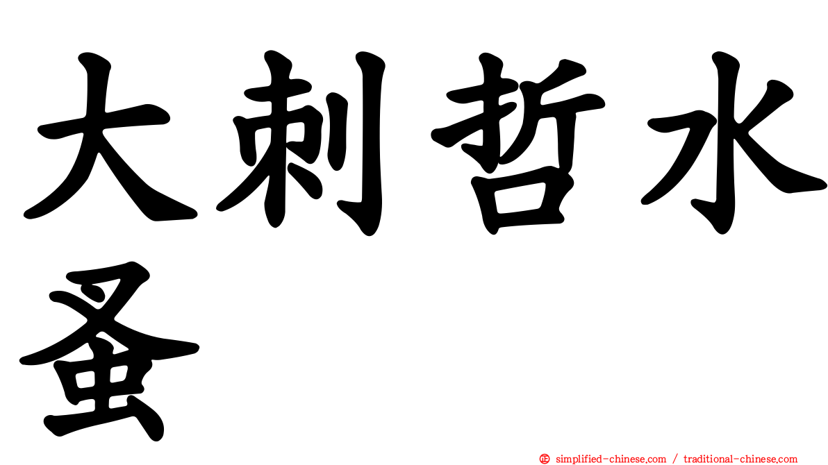 大刺哲水蚤
