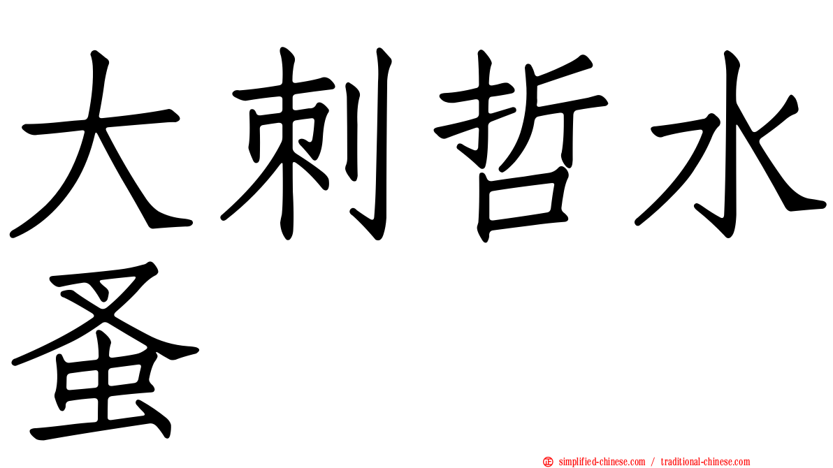 大刺哲水蚤