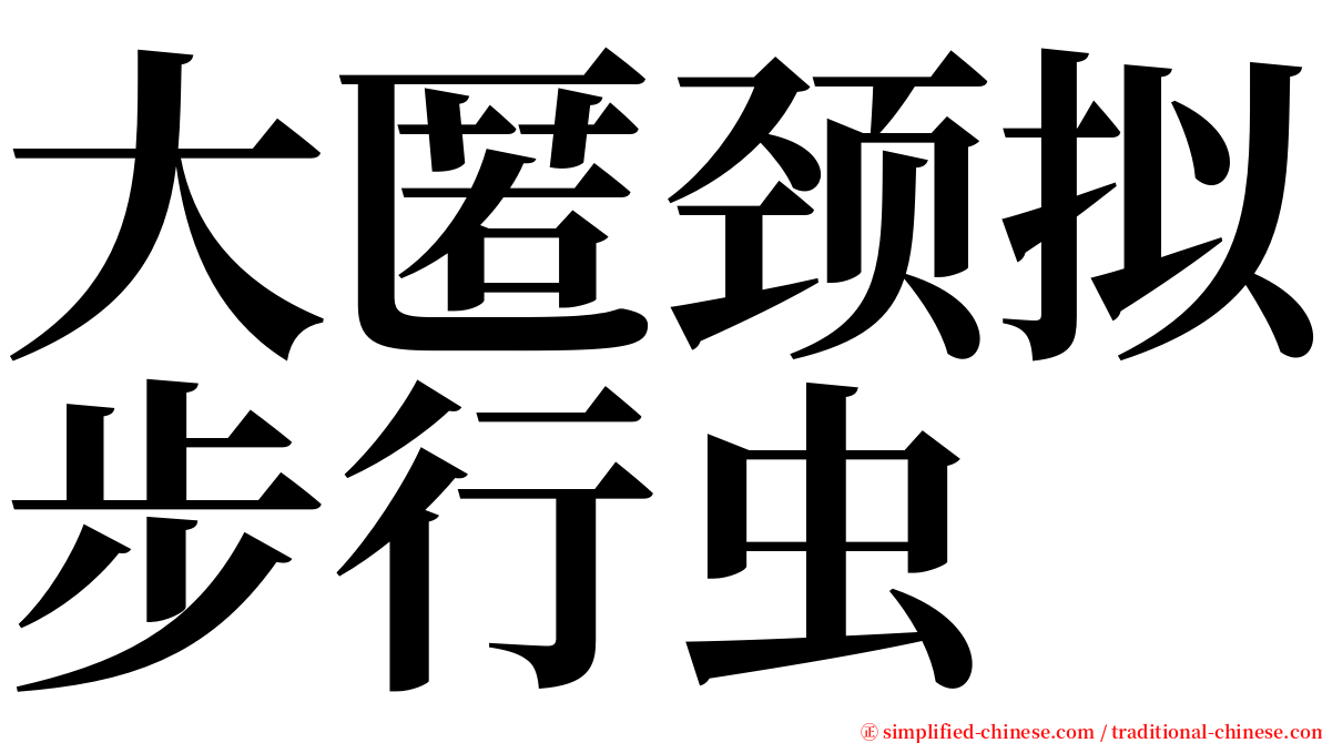 大匿颈拟步行虫 serif font
