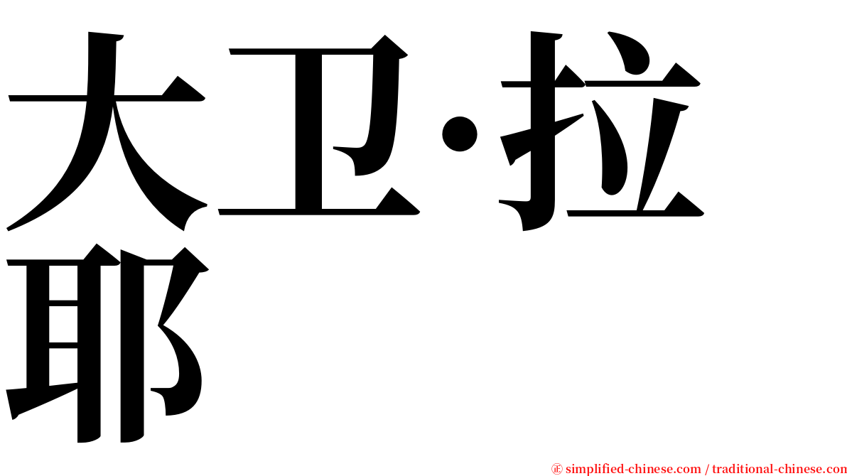 大卫·拉耶 serif font