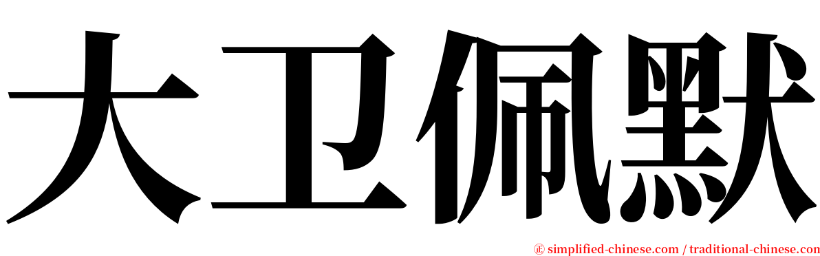 大卫佩默 serif font
