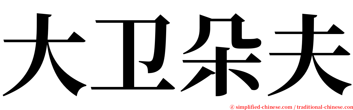 大卫朵夫 serif font