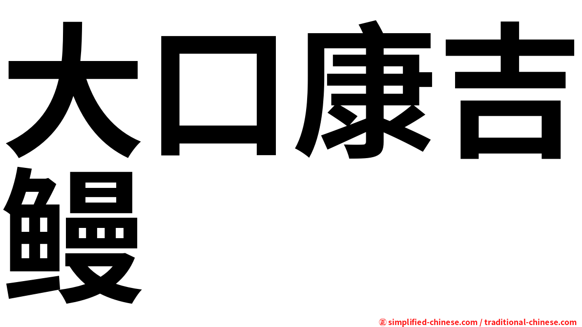 大口康吉鳗