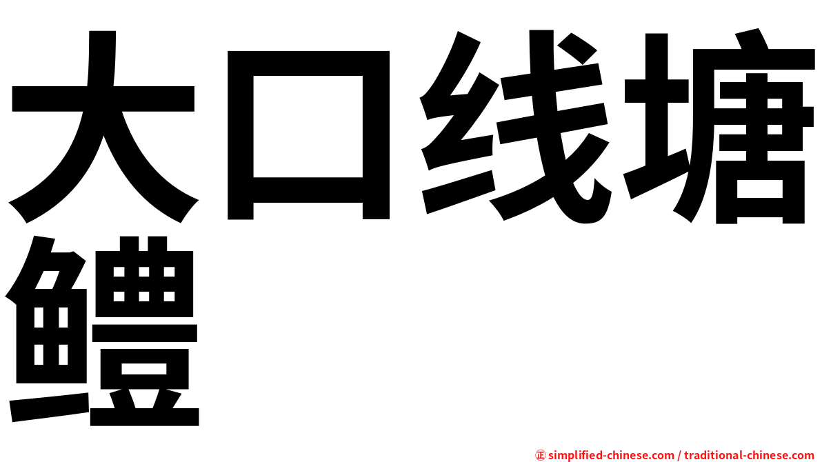 大口线塘鳢