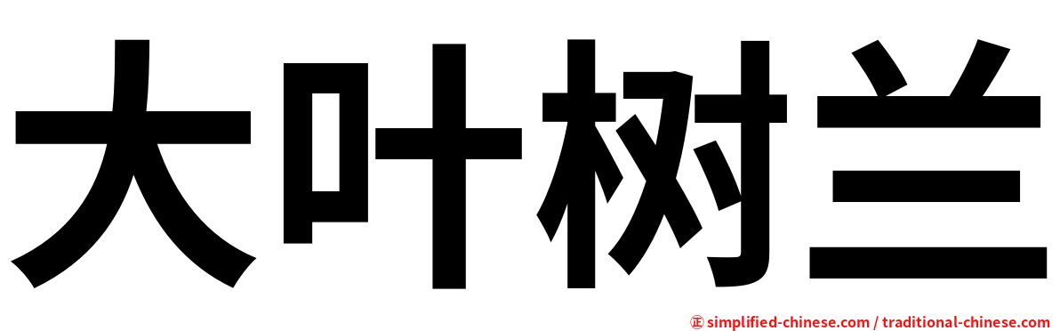 大叶树兰