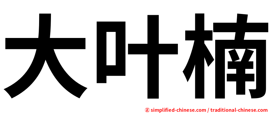 大叶楠