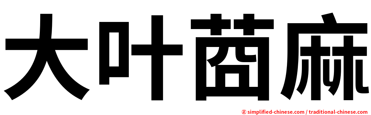 大叶莔麻