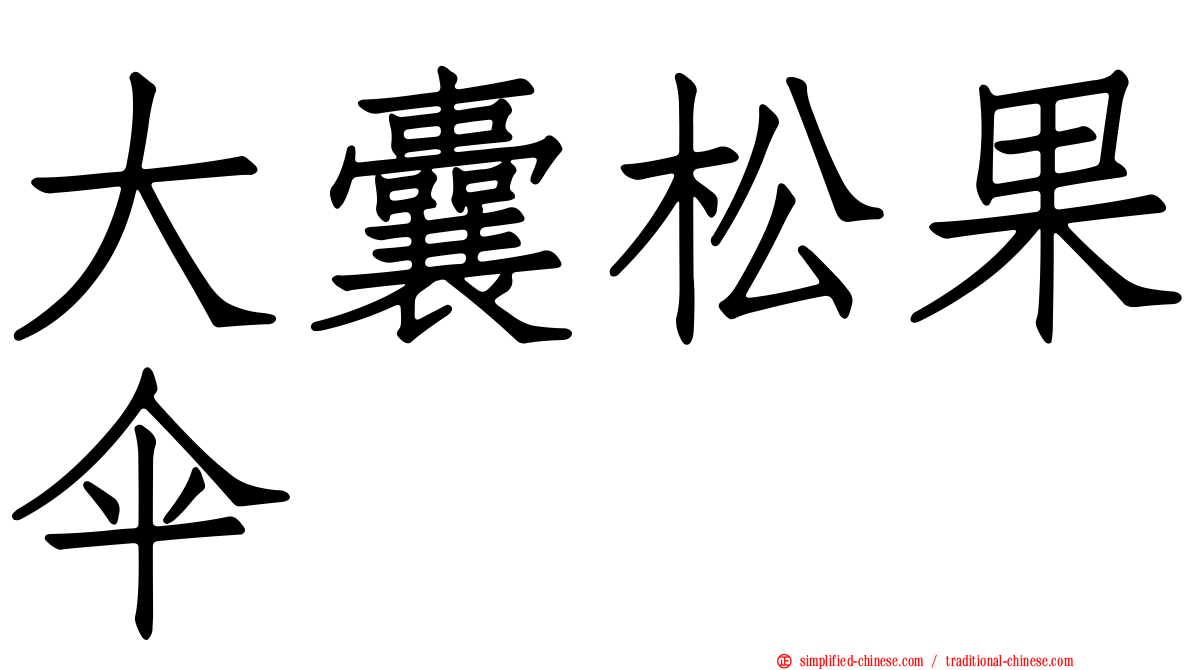 大囊松果伞