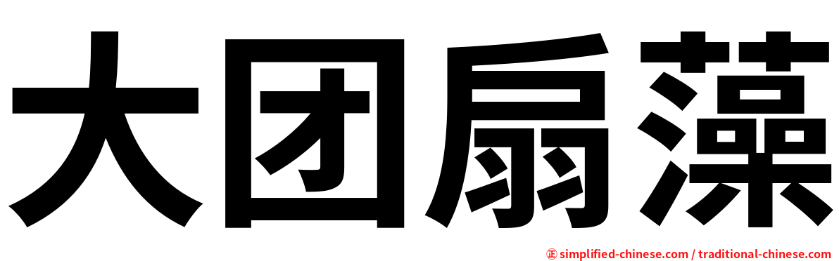大团扇藻