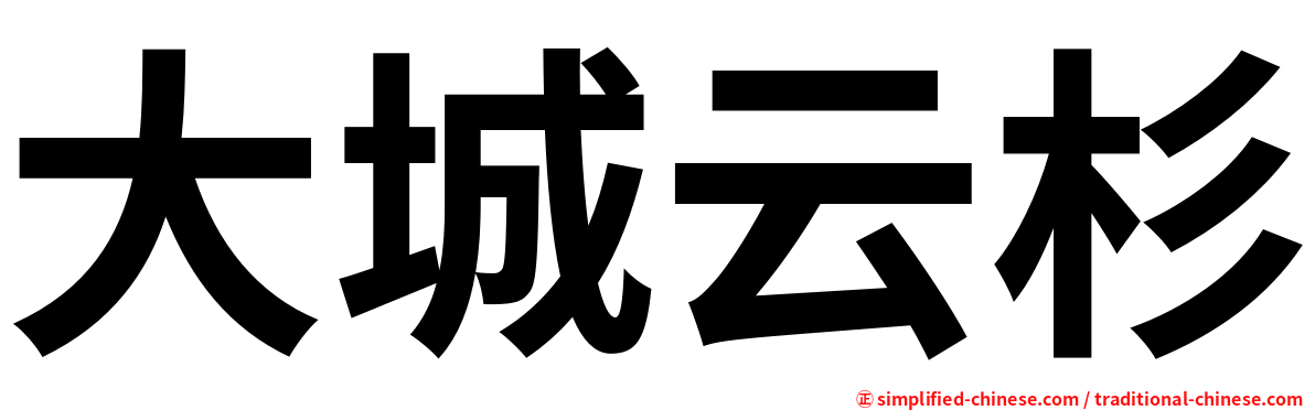 大城云杉