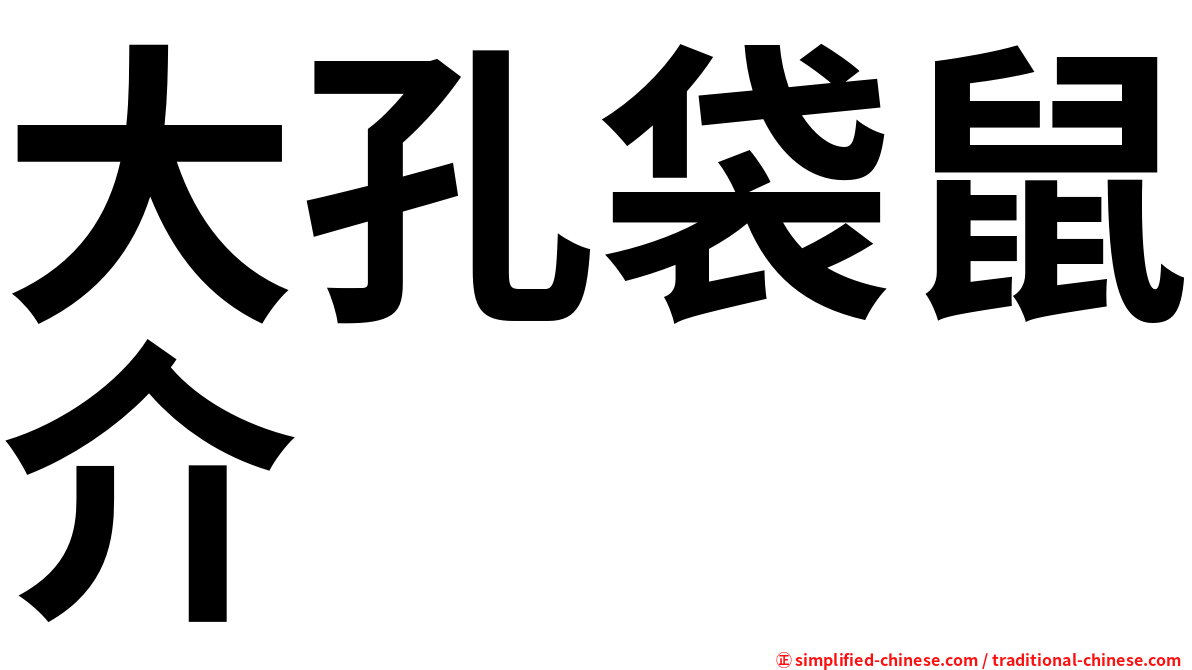 大孔袋鼠介