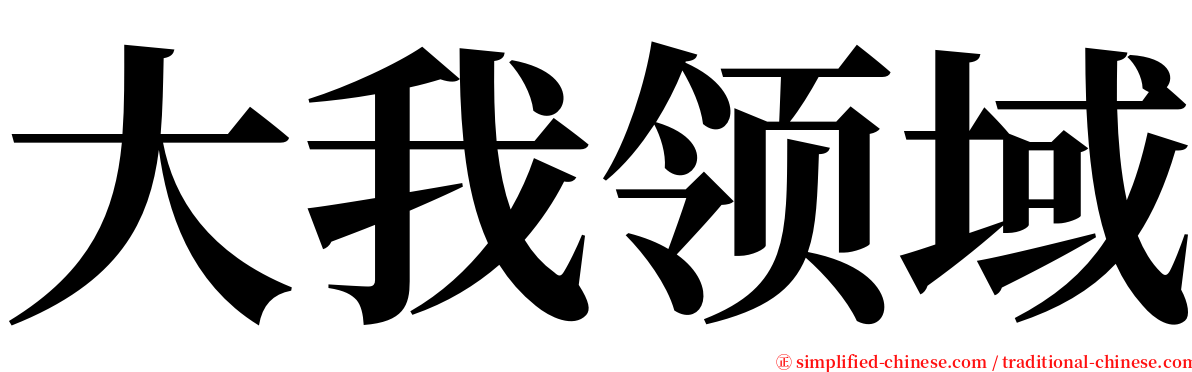 大我领域 serif font