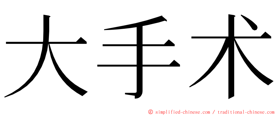 大手术 ming font