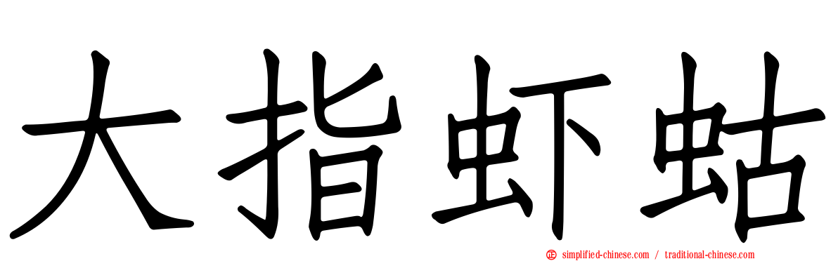 大指虾蛄