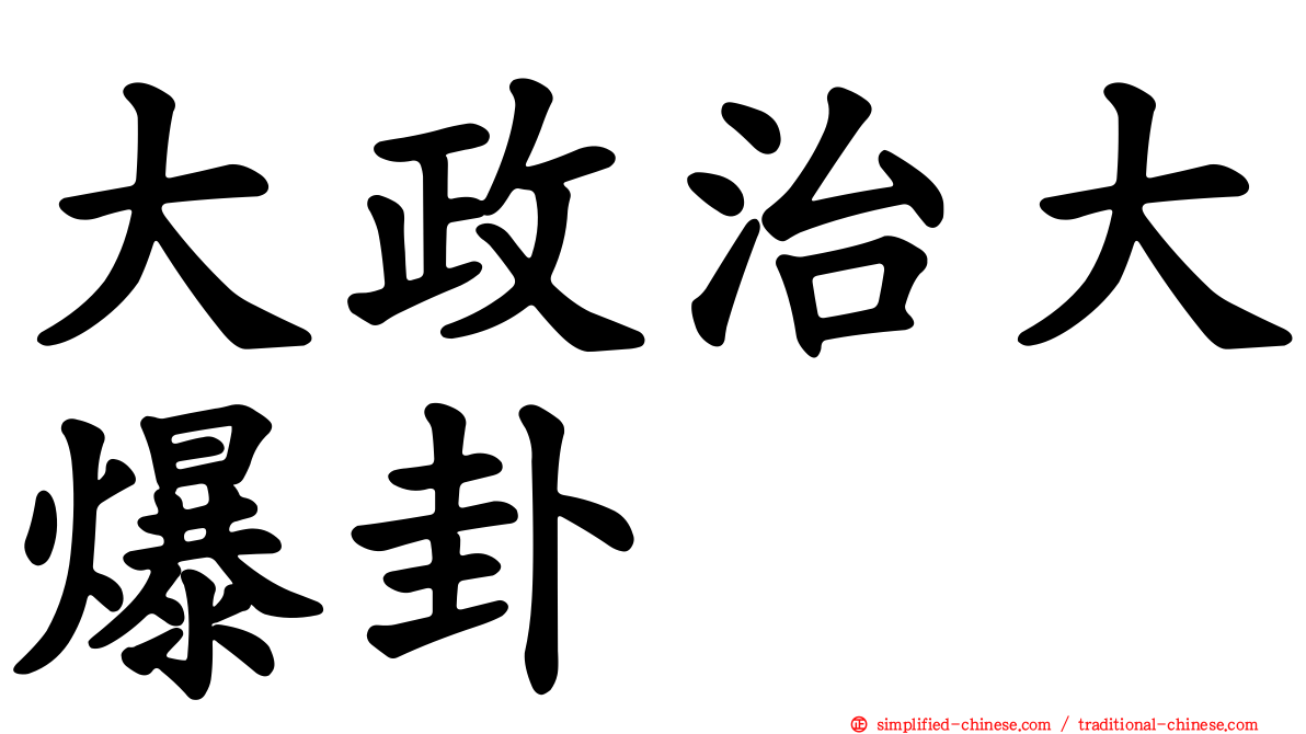 大政治大爆卦