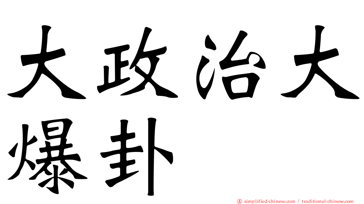 大政治大爆卦