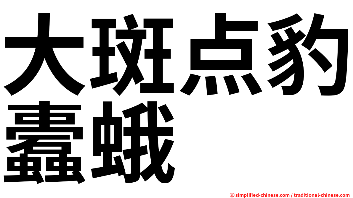 大斑点豹蠹蛾