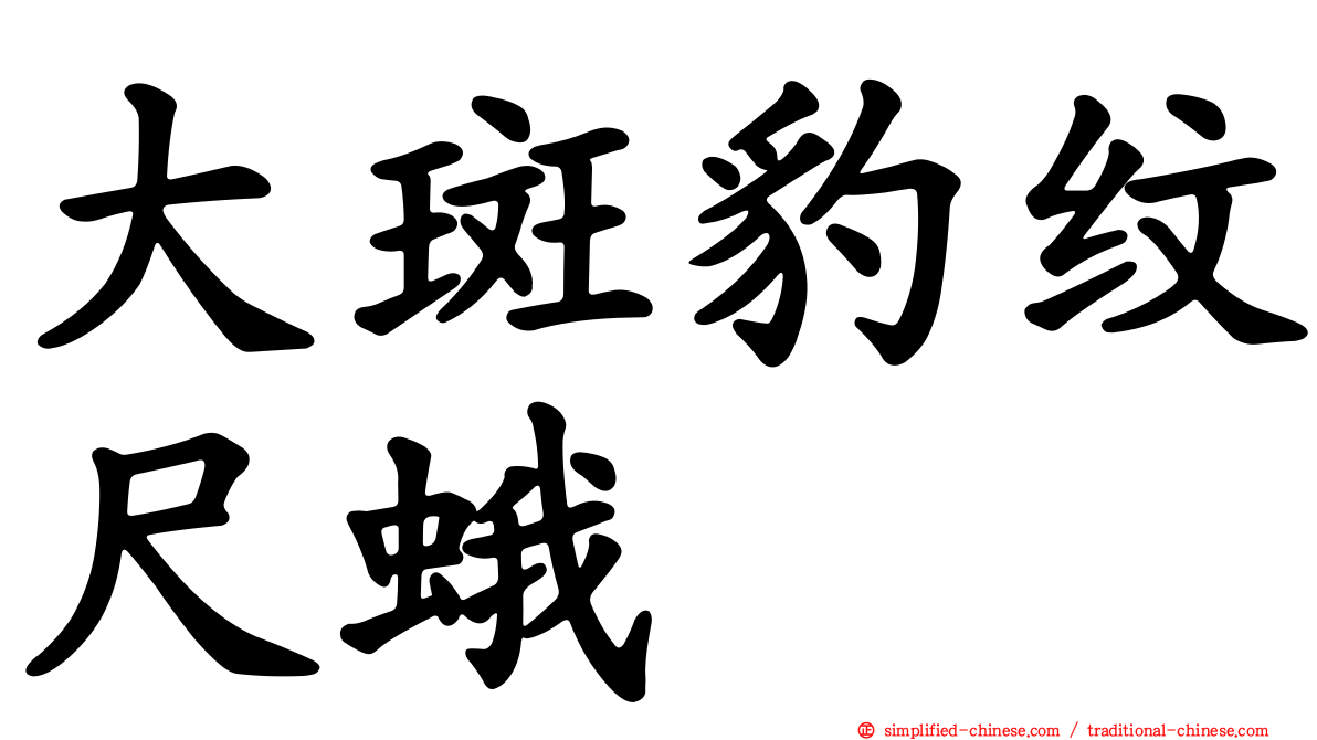 大斑豹纹尺蛾