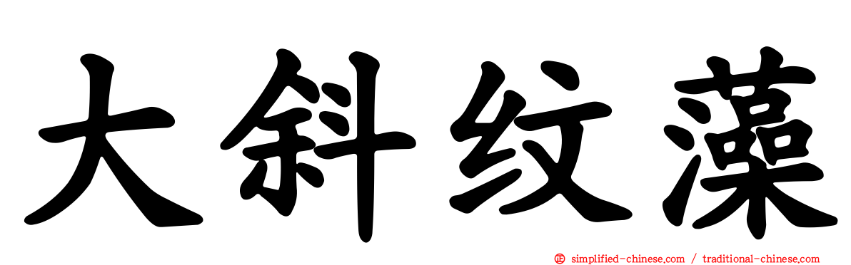 大斜纹藻