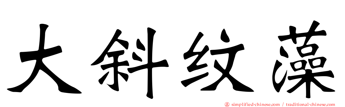 大斜纹藻