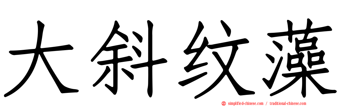 大斜纹藻