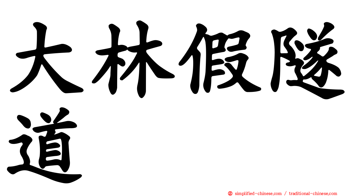 大林假隧道