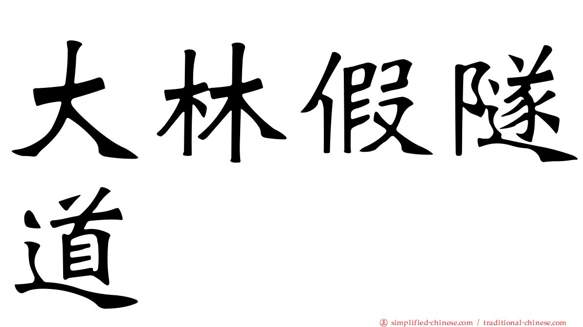 大林假隧道
