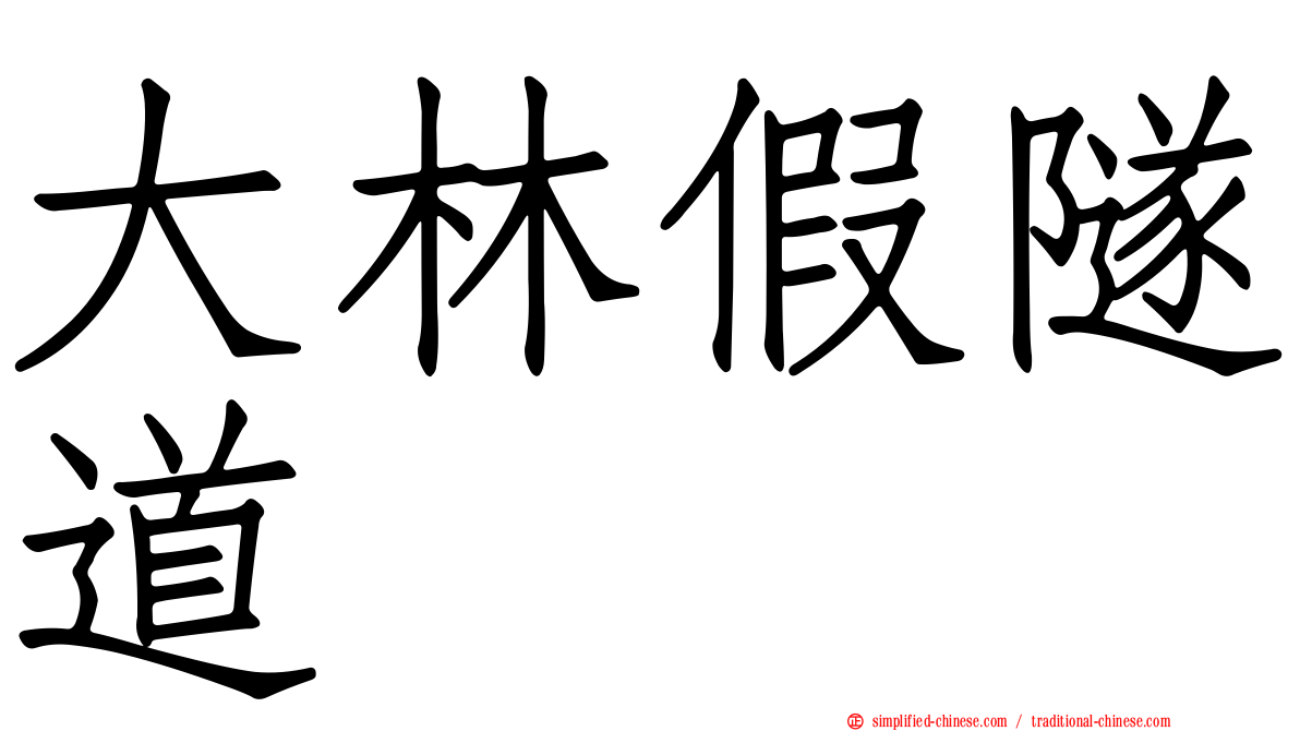大林假隧道