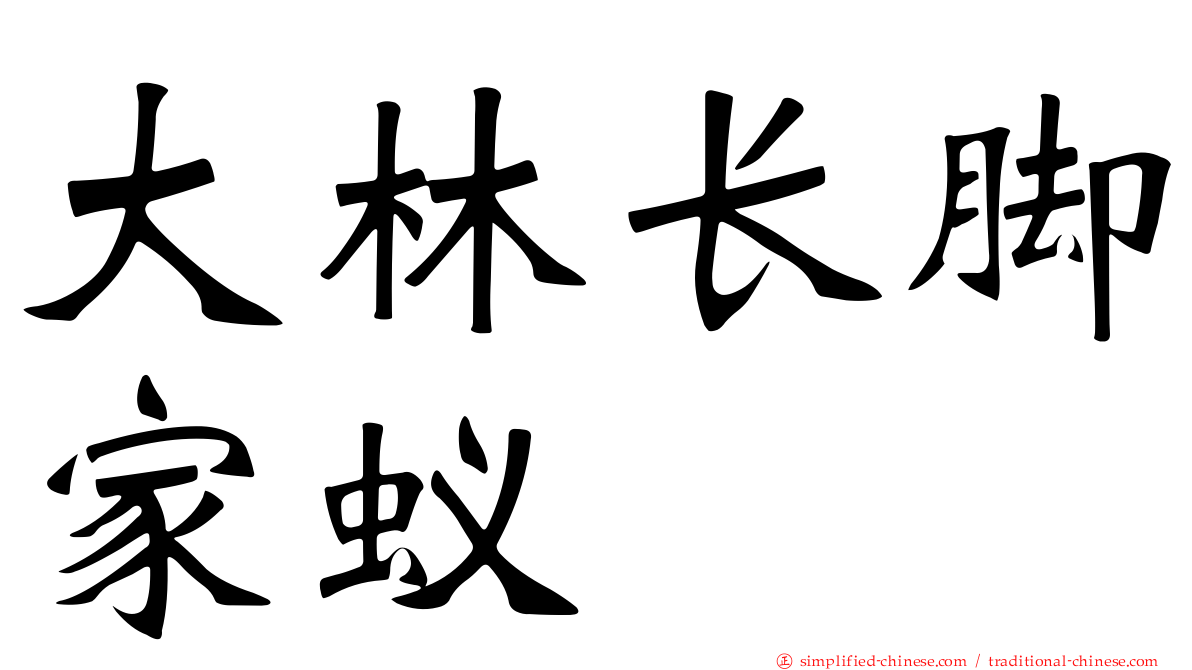 大林长脚家蚁
