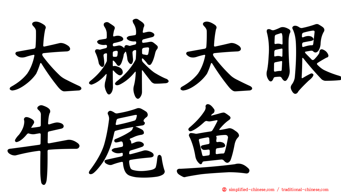 大棘大眼牛尾鱼