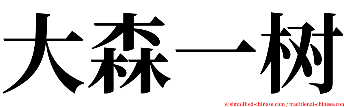 大森一树 serif font