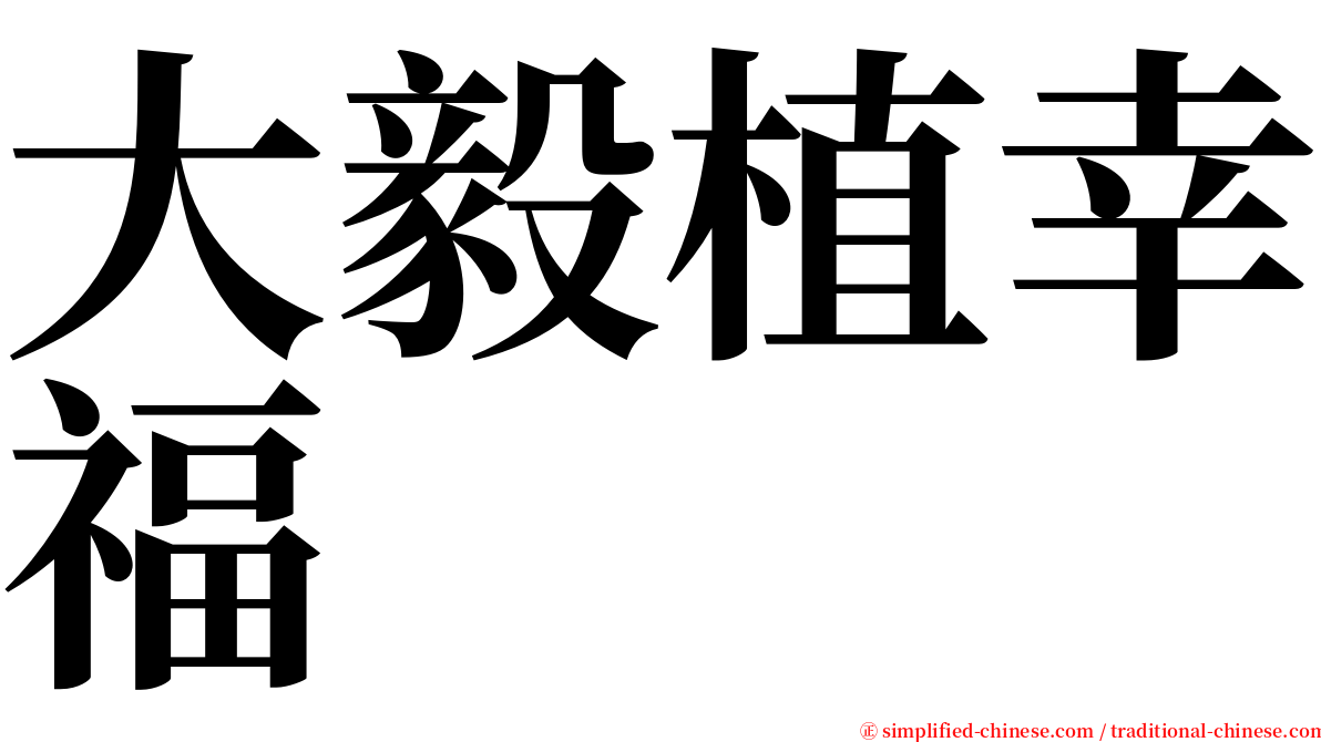 大毅植幸福 serif font