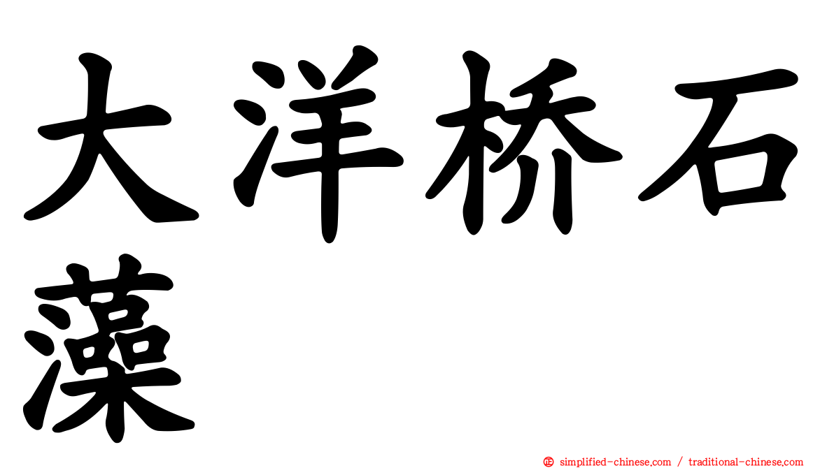 大洋桥石藻