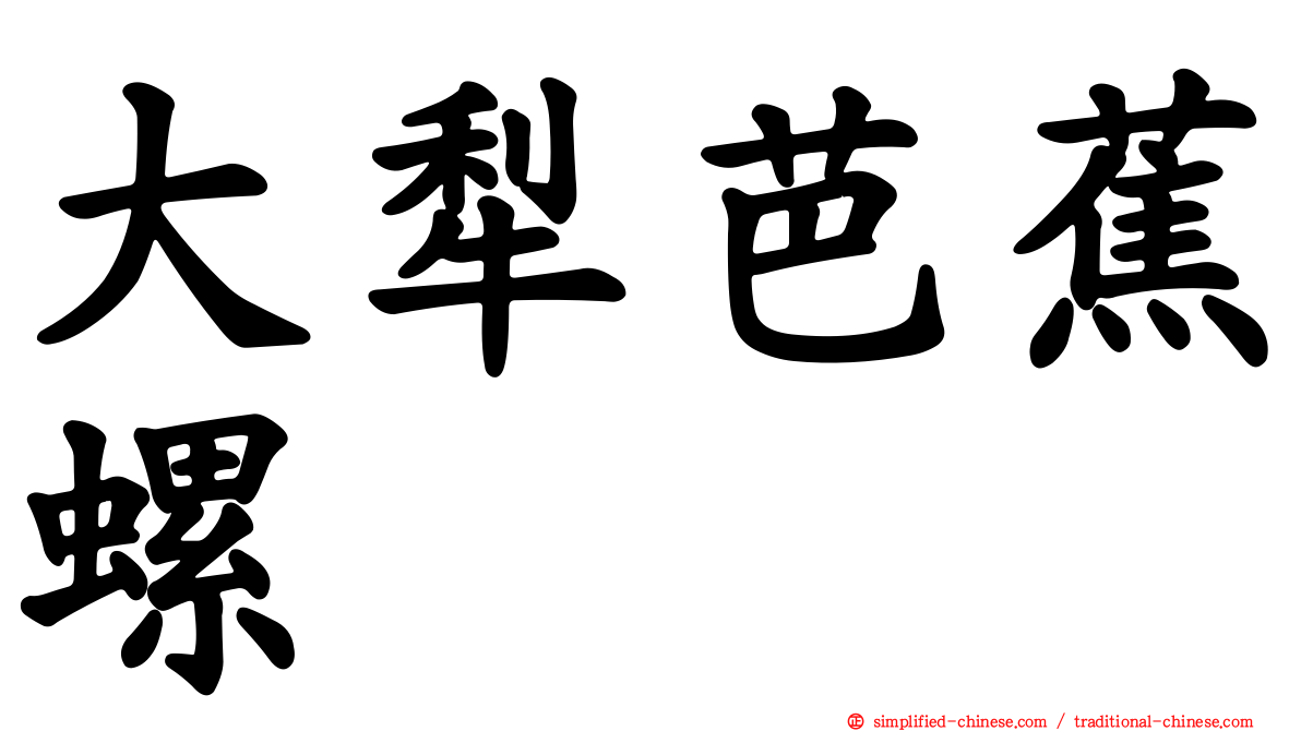 大犁芭蕉螺