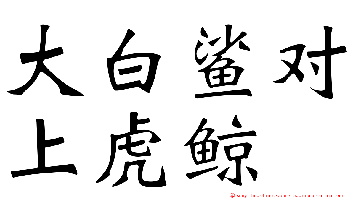 大白鲨对上虎鲸