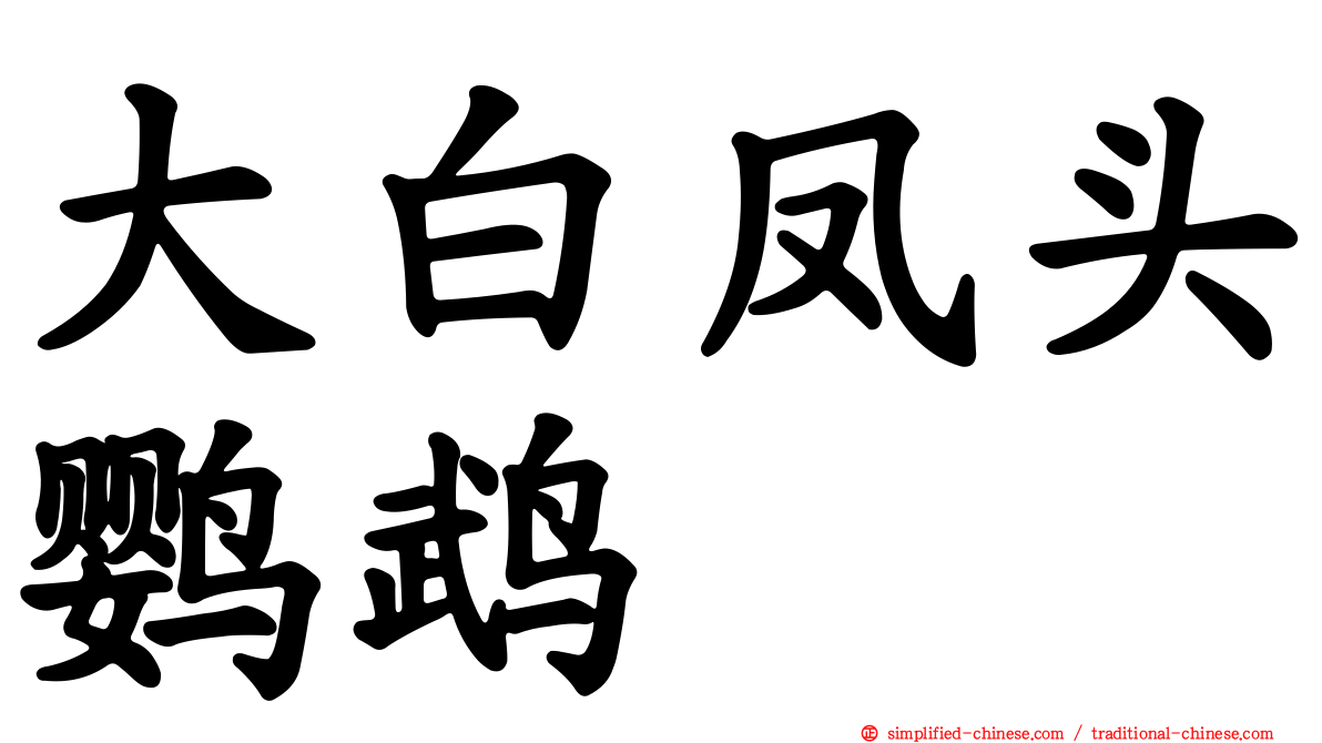 大白凤头鹦鹉
