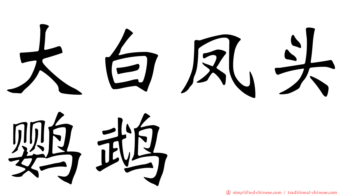 大白凤头鹦鹉