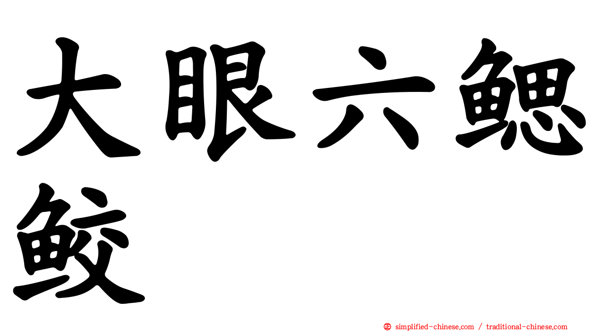 大眼六鳃鲛